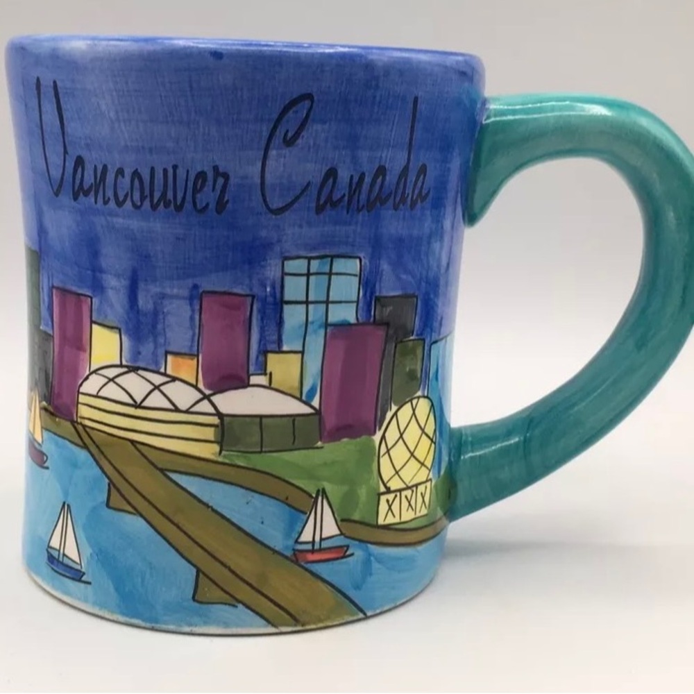 Vancouver Canada Ceramic Hand Painted Special Edition Mug By B. Nickason of NCP